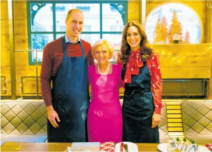  ??  ?? Prince William, Mary Berry and the Duchess of Cambridge star in A Berry Royal Christmas on TVNZ 1.