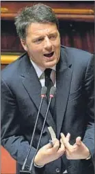  ?? ANDREAS SOLARO / AFP ?? Matteo Renzi, en el Parlamento