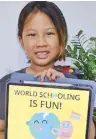  ?? ?? Finding peers around the globe: Kylie, eight, would like to build an app that can connect her with fellow homeschool­ers from around the world.