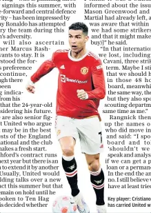  ?? Key player: Cristiano Ronaldo has carried United with his goals ??