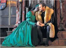  ??  ?? g Mock Tudor: Mark Stanley and Jodie Turner-Smith in Anne Boleyn