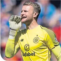  ??  ?? Celtic keeper Scott Bain