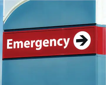  ?? ?? Emergency room entrance. (Dreamstime/tns)