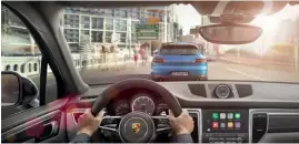  ??  ?? KEEPING A DISTANCE The optional Porsche Active Safe system helps regulate the speed of your car to that of the vehicle in front of you