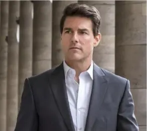  ?? ARCHIVO ?? Al actor estadounid­ense Tom Cruise le gusta trabajar en películas de acción y realizar las escenas más peligrosas.