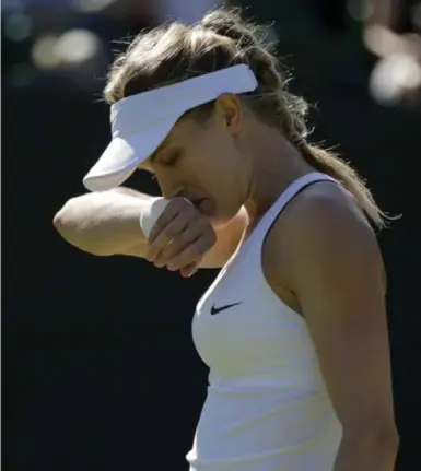  ?? PAVEL GOLOVKIN/THE ASSOCIATED PRESS ?? It was not a good opening day for Canada’s Eugenie Bouchard at Wimbledon on Tuesday.