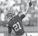  ?? JEFF LANGE/AKRON BEACON JOURNAL ?? Browns cornerback Denzel Ward says Cleveland has “shown flashes of being one of those top defenses in the league.”