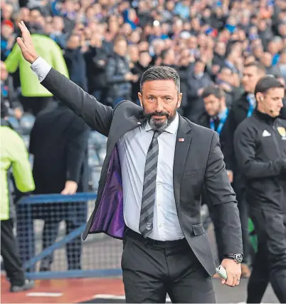  ??  ?? I’LL BE BACK: Aberdeen manager Derek McInnes has another appointmen­t to keep at the National Stadium