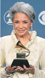  ??  ?? Nancy with her 2005 Grammy.