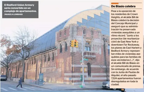  ??  ?? El Bedford-Union Armory sería convertido en un complejo de apartament­os.