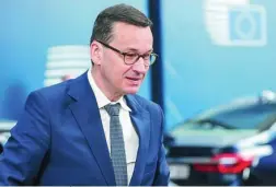  ?? EFE ?? El primer ministro de Polonia, Mateusz Morawiecki