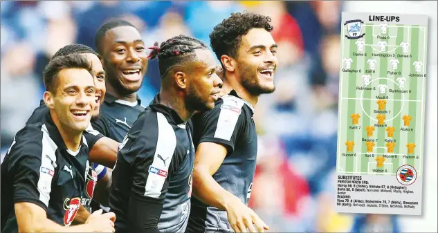  ?? PICTURE: PA Images ?? IN FRONT: Reading players celebrate after Tiago Ilori has made it 2 - 1