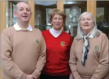  ?? Picture: Jimmy Weldon ?? Seapoint Golf Links Vice Captain John Foley, County Louth Lady President Judith Clarke and Seapoint Golf Links Lady Vice Captain Bernadette Mc Grane at the Seapoint Captains’ Drive-in.