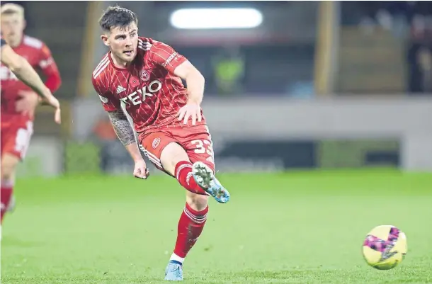  ?? ?? MCDIARMID RETURN?: Matty Kennedy, pictured in action for Aberdeen, could be a target this summer for a second spell at St Johnstone.