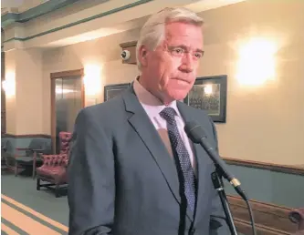  ?? DAVID MAHER/THE TELEGRAM ?? Premier Dwight Ball says he is concerned about the prospect of "Wexit" after Monday's federal election.