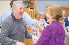  ??  ?? Sean and Enda enjoy the dace classes at Saint Joseph’s Shankill.