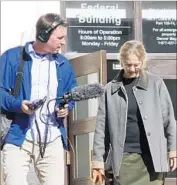  ?? Mark Thiessen Associated Press ?? ALICE ROGOFF leaves bankruptcy court in Anchorage. She purchased the Anchorage Daily News in 2014 for $34 million. It sold this week for $1 million.