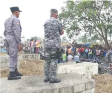  ?? JUSTO FÉLIZ ?? Sepelio del raso de la Policía, Paul Encarnació­n Mejía.