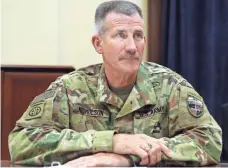  ?? MASSOUD HOSSAINI, AP ?? Gen. John Nicholson, top commander in Afghanista­n, sent U.S. troops to Helmand province temporaril­y, the Pentagon says.