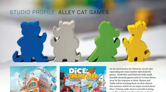  ??  ?? TOP Dice Theme Park comes with some cute mascot meeples
TOP RIGHT Tungaru sees player running inter-island trade routes to BELOW go RIGHT Eternal Palace set up and ready