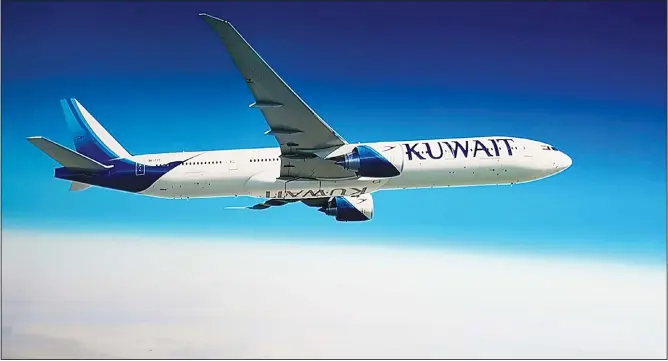  ??  ?? Artist rendering of the new Kuwait Airways plane