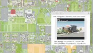  ??  ?? CSU taps into Concept3D, a new mapping software that makes campus maps easier to explore. The ability to add videos is included in the software. Provided by CampusBird