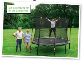  ??  ?? Mrs Bass having fun on the trampoline!