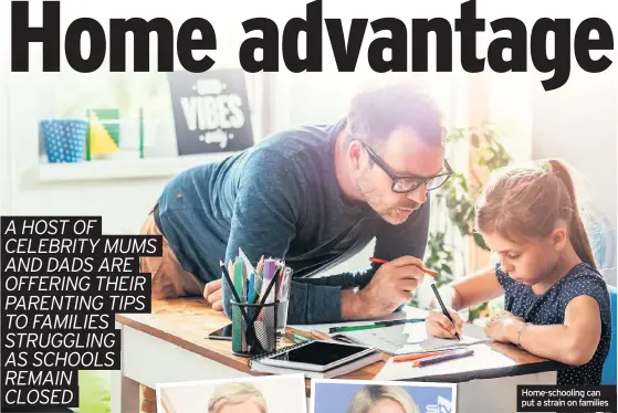  ??  ?? Home-schooling can put a strain on families