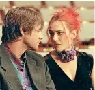  ??  ?? Eternal Sunshine of the Spotless Mind featured fabulous performanc­es from Jim Carrey and Kate Winslet.