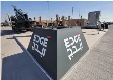  ?? AFP ?? Edge displays its products at the Dubai Airshow