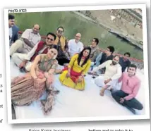  ?? PHOTO: HTCS ?? Clockwise: Kangana Ranaut, Kamal Jain, K V Vijayendra Prasad, Shankar, Loy, Ehsaan, Prasoon Joshi, Krish & Sujay Kutty in Varanasi