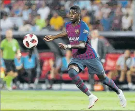  ?? FOTO: PEP MORATA ?? Ousmane Dembélé demostró gol y regate en el primer partido oficial