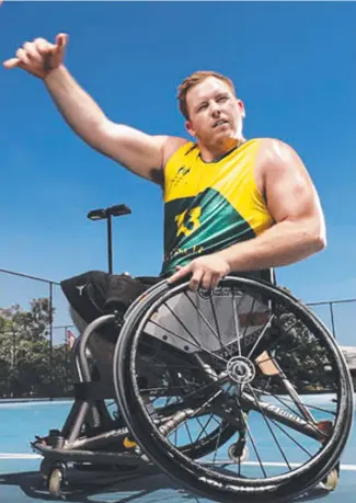  ?? ?? Basketball star Matt Mcshane is changing lives through his Proactive Mobility company that fits disabled people in custom chairs and equipment. Picture: Supplied