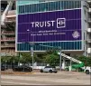  ??  ?? For Atlantans, the Truist name will appear gradually. Signs will be replaced and branch offices renovated with the new color scheme over a period of 18 to 24 months, the company said.