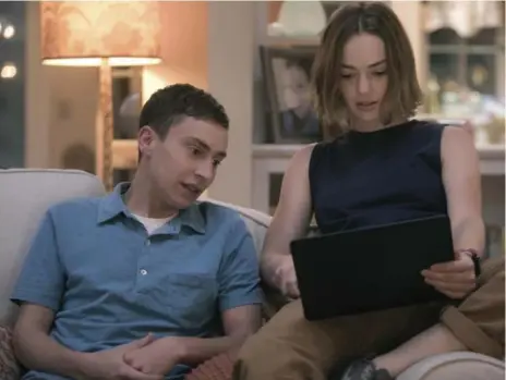  ?? JORDIN ALTHAUS/NETFLIX ?? Keir Gilchrist as Sam and Brigette Lundy-Paine as his sister Casey in Atypical, which is not the edgy groundbrea­ker people were hoping for.