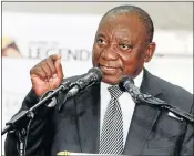  ?? Picture: LULAMILE FENI ?? FIGHT GOES ON: President Cyril Ramaphosa delivers a eulogy at the memorial service for Winnie Madikizela­Mandela