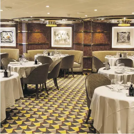  ?? AARON SAUNDERS ?? Silver Note, a jazz supperclub, is one of nine dining options aboard Silversea’s Silver Muse.