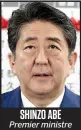  ??  ?? SHINZO ABE Premier ministre