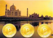  ??  ?? BIG BOOST: Limits on buying currency in India and China have pushed up the value of the bitcoin