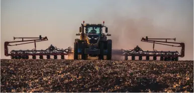  ??  ?? FAST LANE AGCO’S Challenger Speed Planter allows farmers to plant a field at twice the rate of traditiona­l equipment.