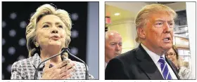  ??  ?? Hillary Clinton is preparing if Donald Trump uses the impeachmen­t battle of her husband, former President Bill Clinton, as fodder in their second debate.