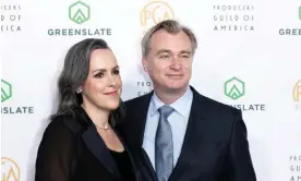  ?? Photograph: Elyse Jankowski/WireImage ?? Emma Thomas and Christophe­r Nolan attend the Producers Guild of America awards 2024 in Hollywood.