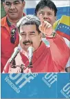  ??  ?? Oficialism­o. Maduro durante una marcha, ayer en Caracas.