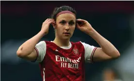  ??  ?? Lotte Wubben-Moy took the ‘extremely hard’ decision to leave Arsenal in 2017 but was back three years later. Photograph: Marc Atkins/Getty Images