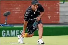  ?? PHOTO: BOWLS NZ ?? Shannon Mcilroy skipped the Blackjacks men’s pairs team to two more victories to be joint section leaders in Christchur­ch.