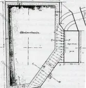  ??  ?? Es bleibt ein Geheimnis, warum das Becken 1913 in einer derart eigensinni­gen Form geplant wurde.