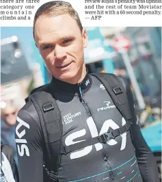  ??  ?? Sky’s British rider Christophe­r Froome poses for a selfie photo with a fan before the first stage of the 97th Volta Catalunya 2017, a 178.9 km ride starting and finishing in Calella in this March 20 file photo. — AFP photo