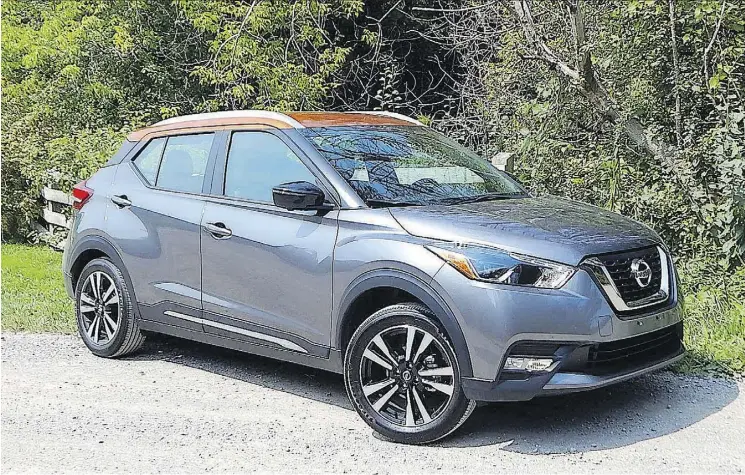  ?? PHOTOS: BRIAN HARPER/DRIVING ?? The 2018 Nissan Kicks 1.6 SR CVT is designed to fit the needs of those looking for smart functional­ity and advanced safety features at an affordable price.