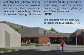  ?? FOTO RR ?? Een simulatie van de vernieuwde basisschoo­l De Rekke.