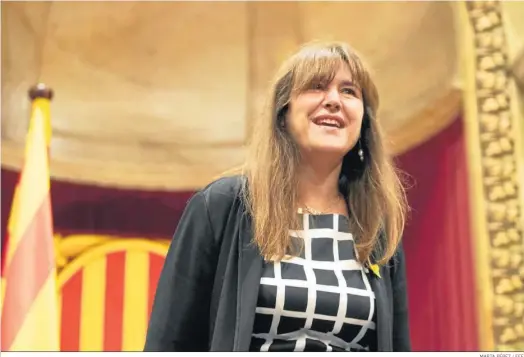  ?? MARTA PÉREZ / EFE ?? Laura Borràs, en el Parlamento catalán la semana pasada.